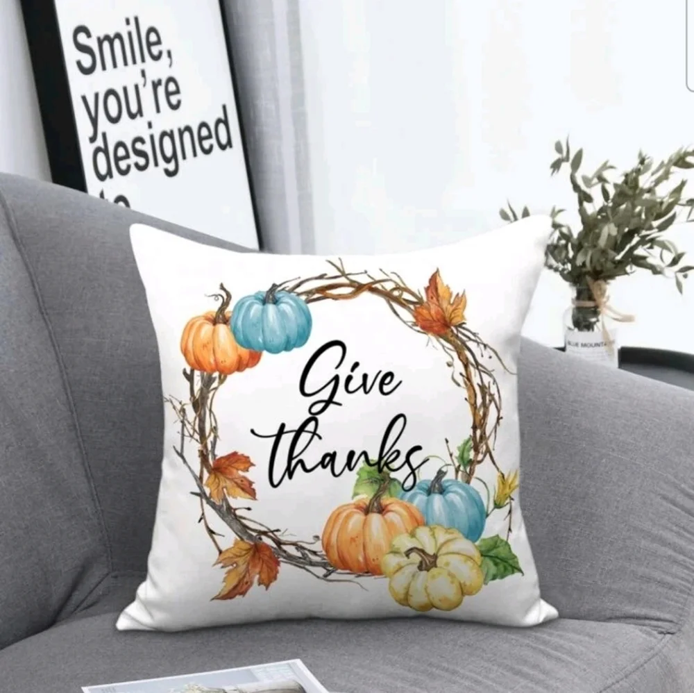 NEW! Give Thanks Cushion Cover
